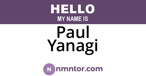 Paul Yanagi