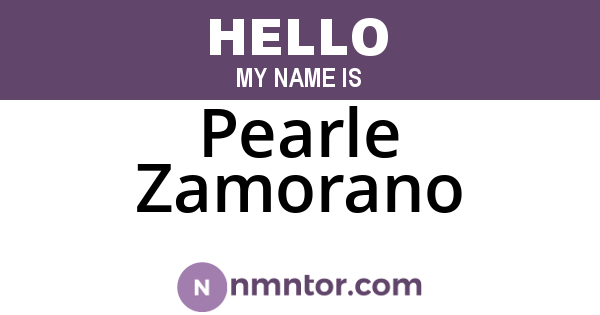 Pearle Zamorano
