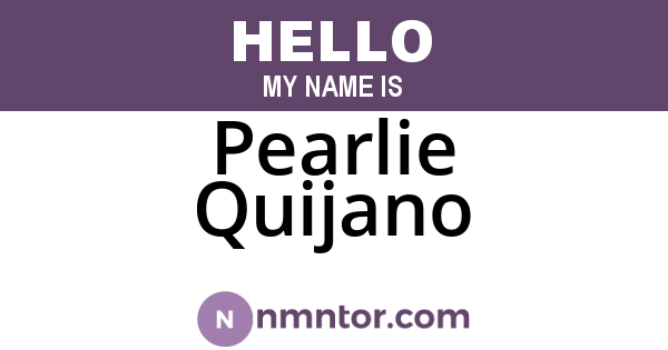 Pearlie Quijano