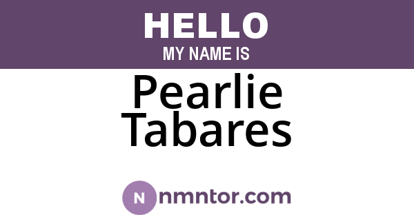 Pearlie Tabares