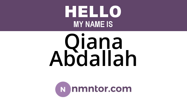 Qiana Abdallah