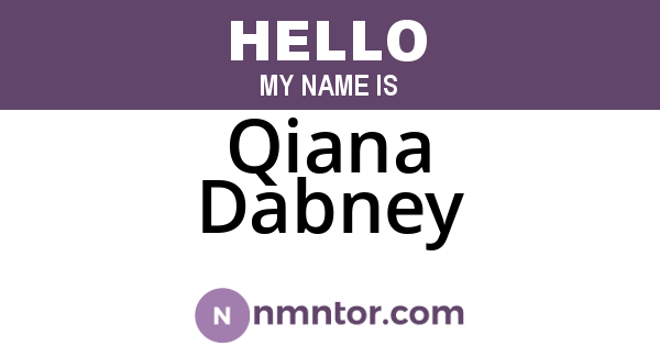 Qiana Dabney