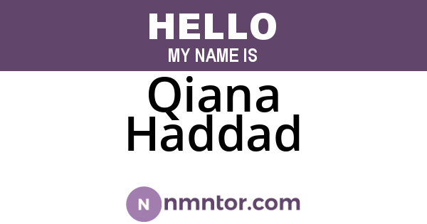 Qiana Haddad