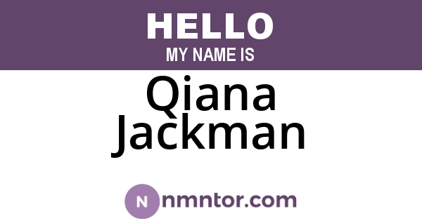 Qiana Jackman