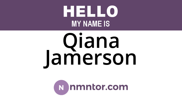 Qiana Jamerson