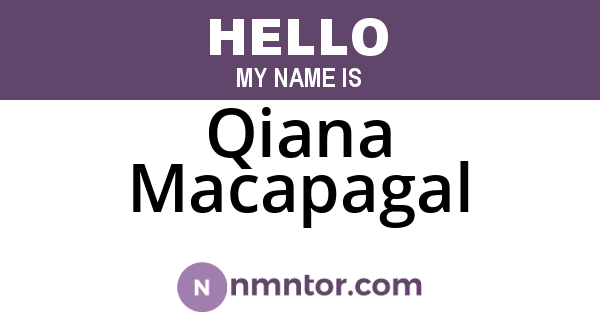 Qiana Macapagal