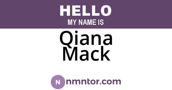Qiana Mack