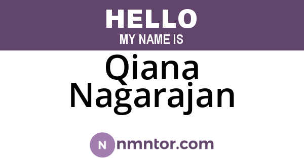 Qiana Nagarajan