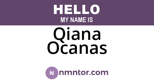 Qiana Ocanas