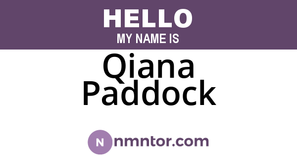 Qiana Paddock