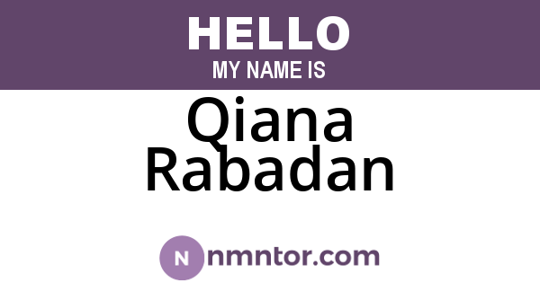 Qiana Rabadan