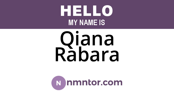 Qiana Rabara
