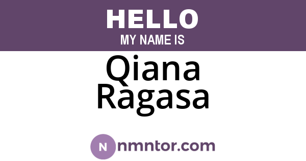 Qiana Ragasa