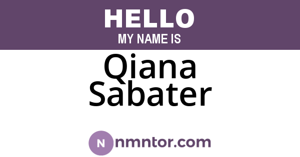 Qiana Sabater