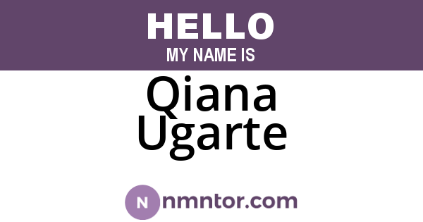 Qiana Ugarte