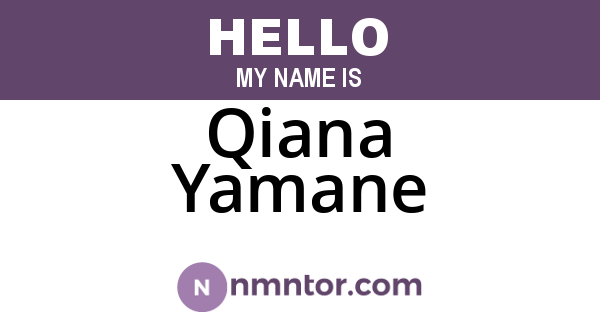 Qiana Yamane