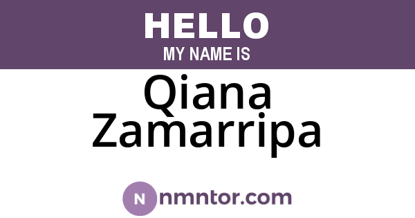 Qiana Zamarripa