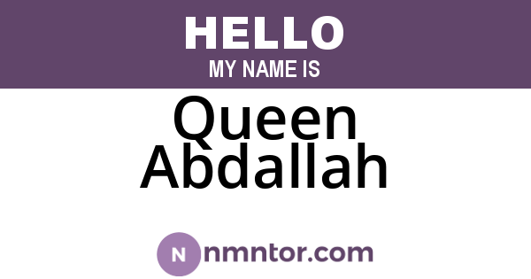 Queen Abdallah