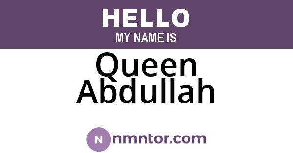 Queen Abdullah