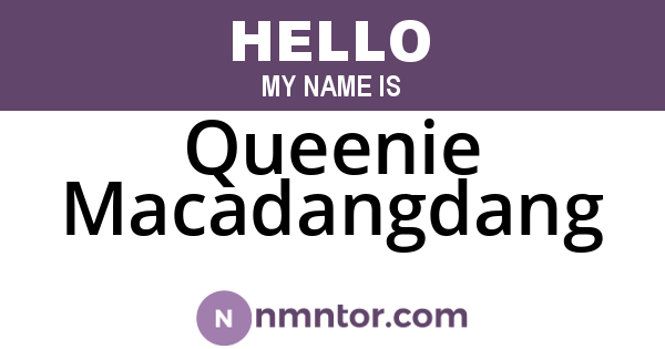 Queenie Macadangdang