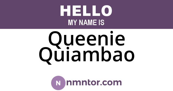 Queenie Quiambao