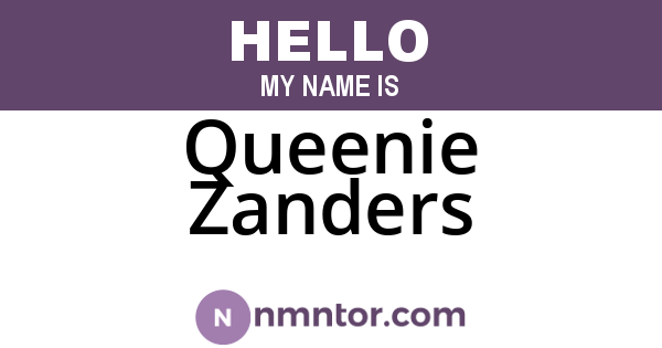 Queenie Zanders