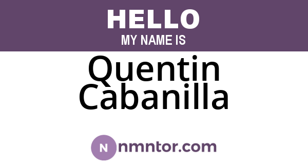 Quentin Cabanilla