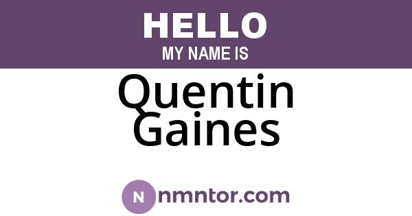 Quentin Gaines