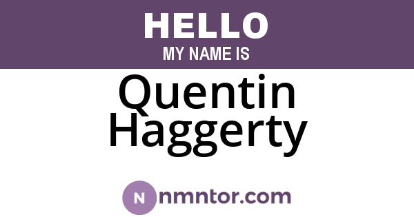 Quentin Haggerty