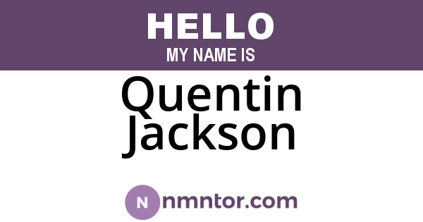 Quentin Jackson
