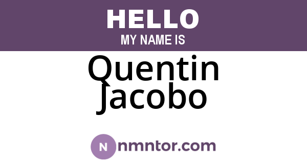 Quentin Jacobo