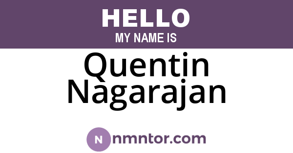 Quentin Nagarajan