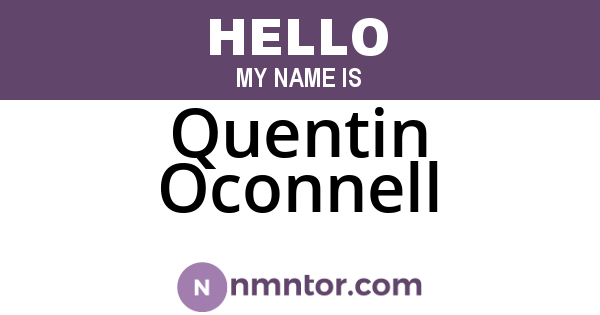 Quentin Oconnell