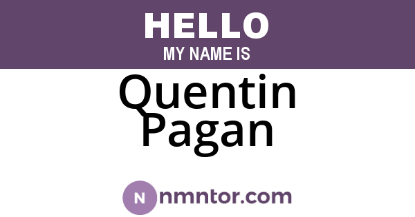 Quentin Pagan