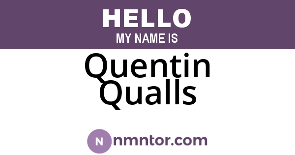 Quentin Qualls