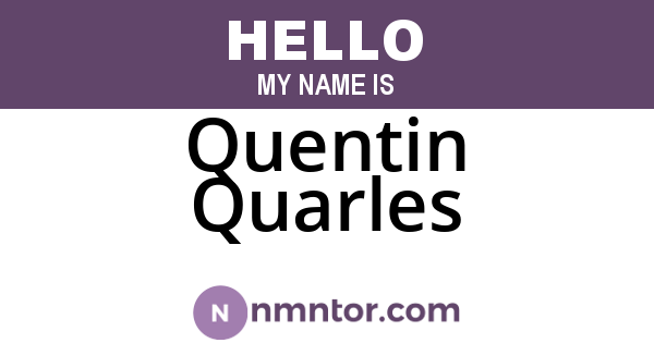 Quentin Quarles