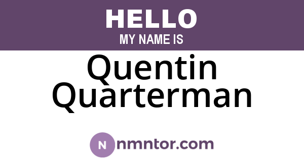 Quentin Quarterman