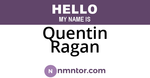 Quentin Ragan