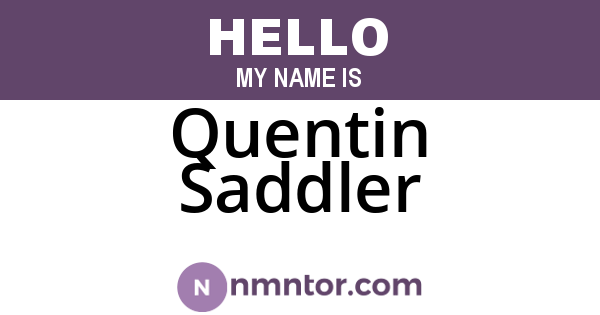 Quentin Saddler