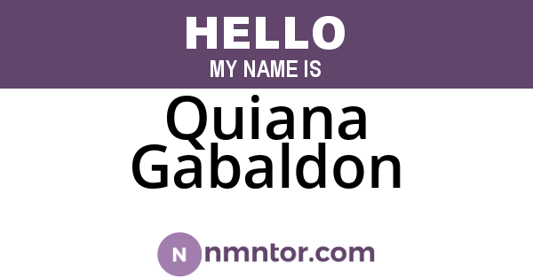 Quiana Gabaldon