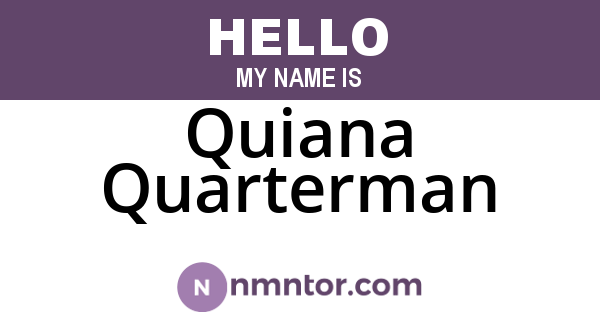 Quiana Quarterman