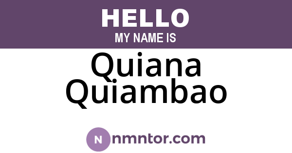 Quiana Quiambao