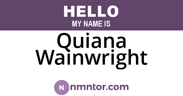 Quiana Wainwright