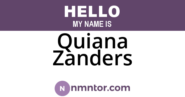 Quiana Zanders