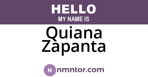 Quiana Zapanta