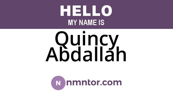 Quincy Abdallah