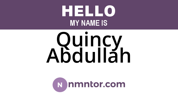 Quincy Abdullah