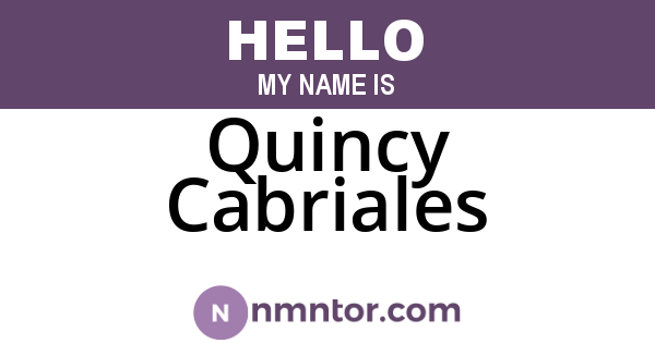 Quincy Cabriales