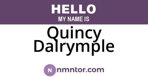 Quincy Dalrymple