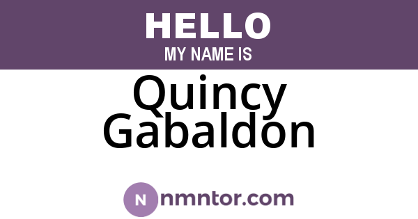 Quincy Gabaldon